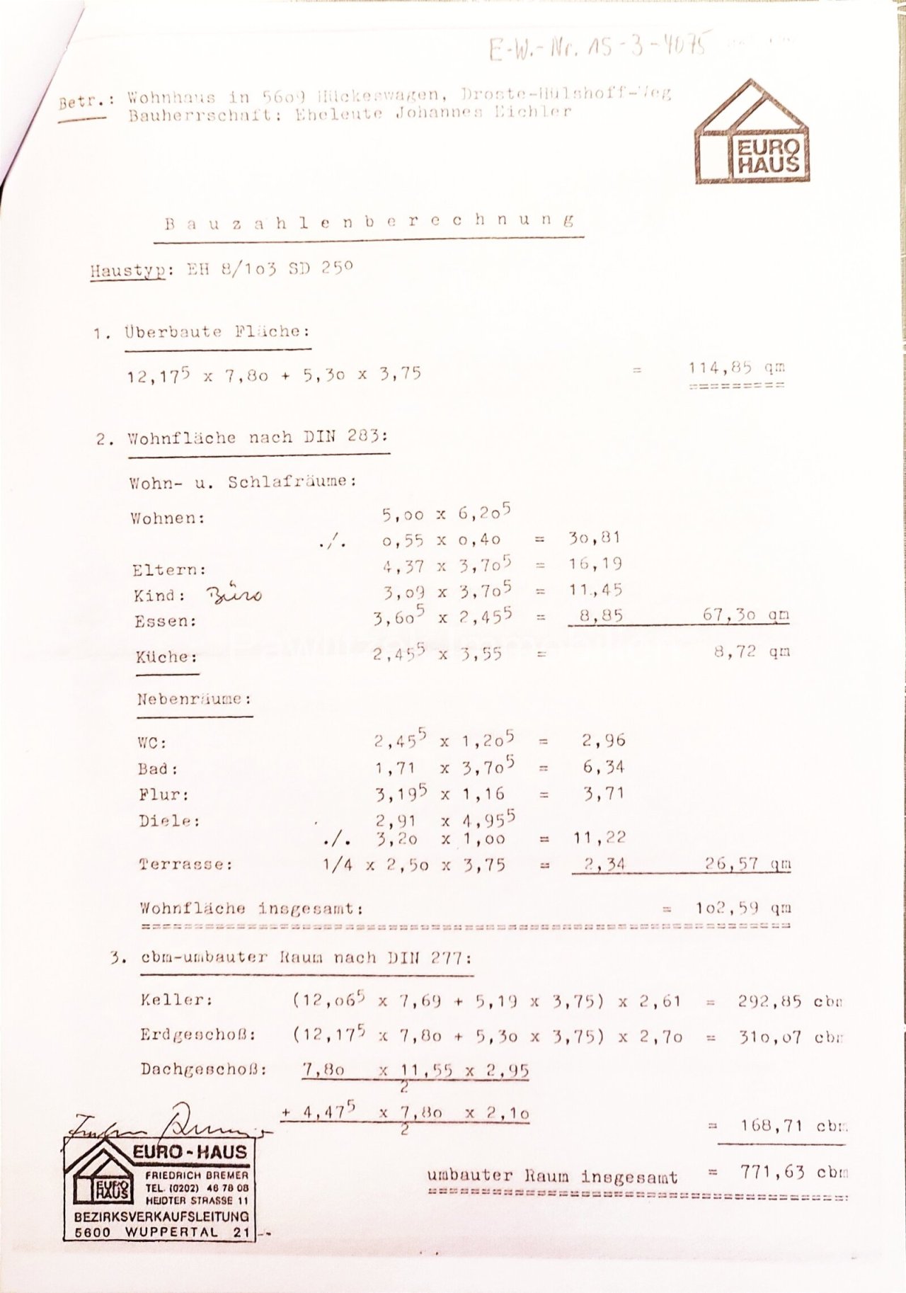 Wohnflächenberechnung Wohnflächenberechnung