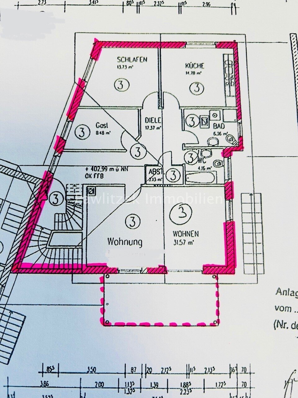 Grundriss Wohnung 3 Grundriss Wohnung 3